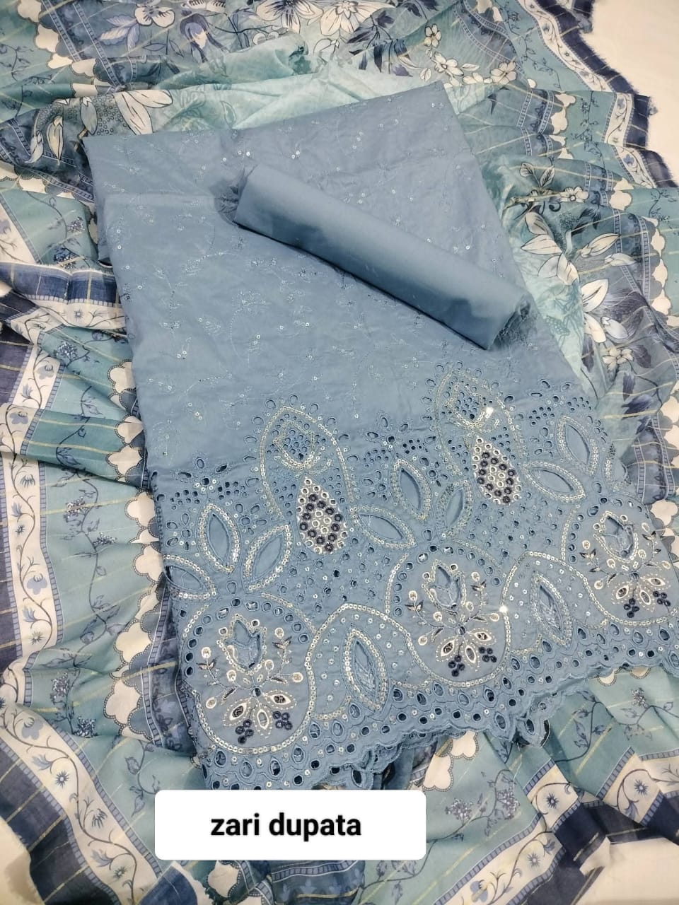 Bin Saeed Cut Work Lawn Unstitched 3 Piece Suit