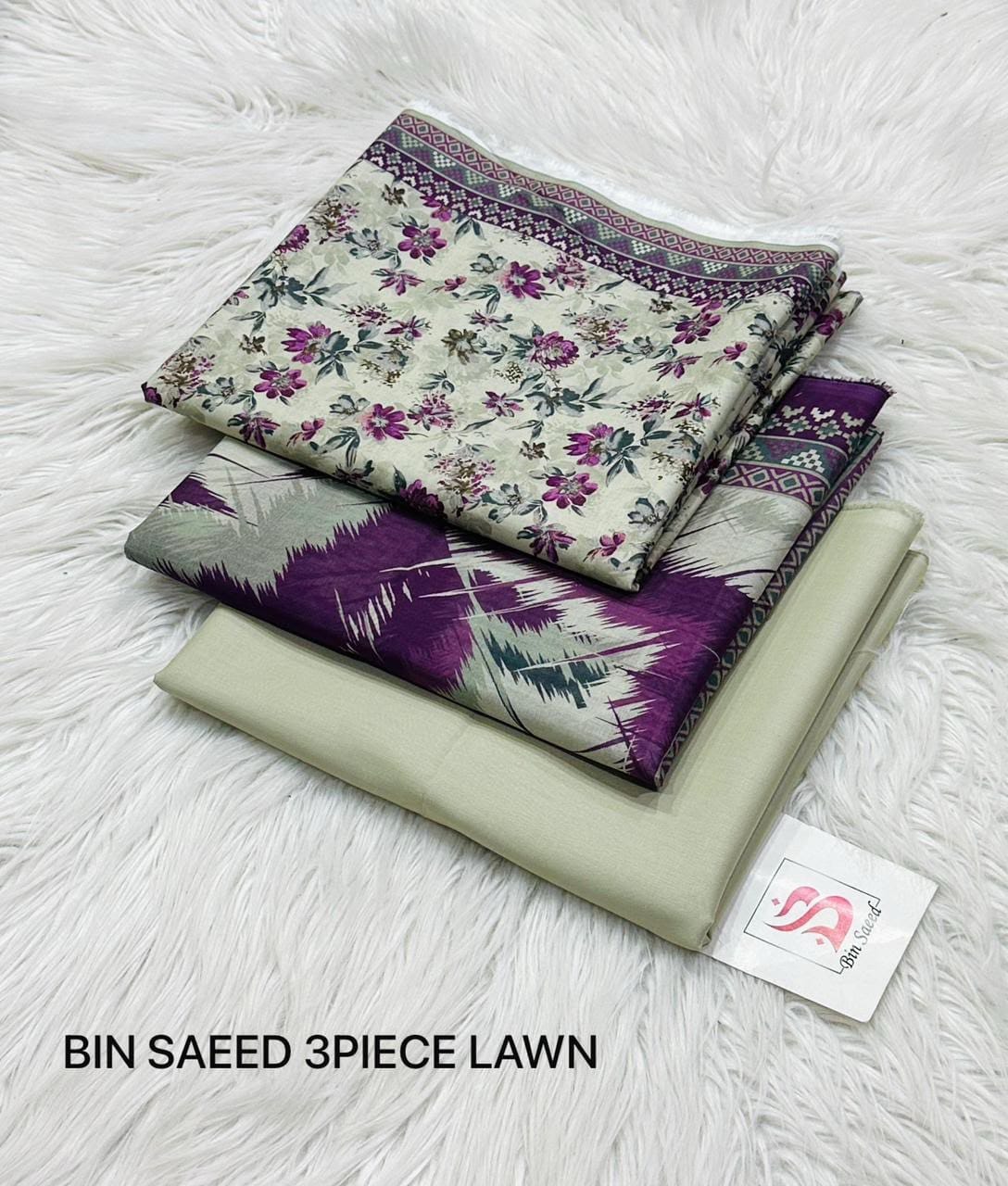 Bin Saeed Stitched 3 Piece