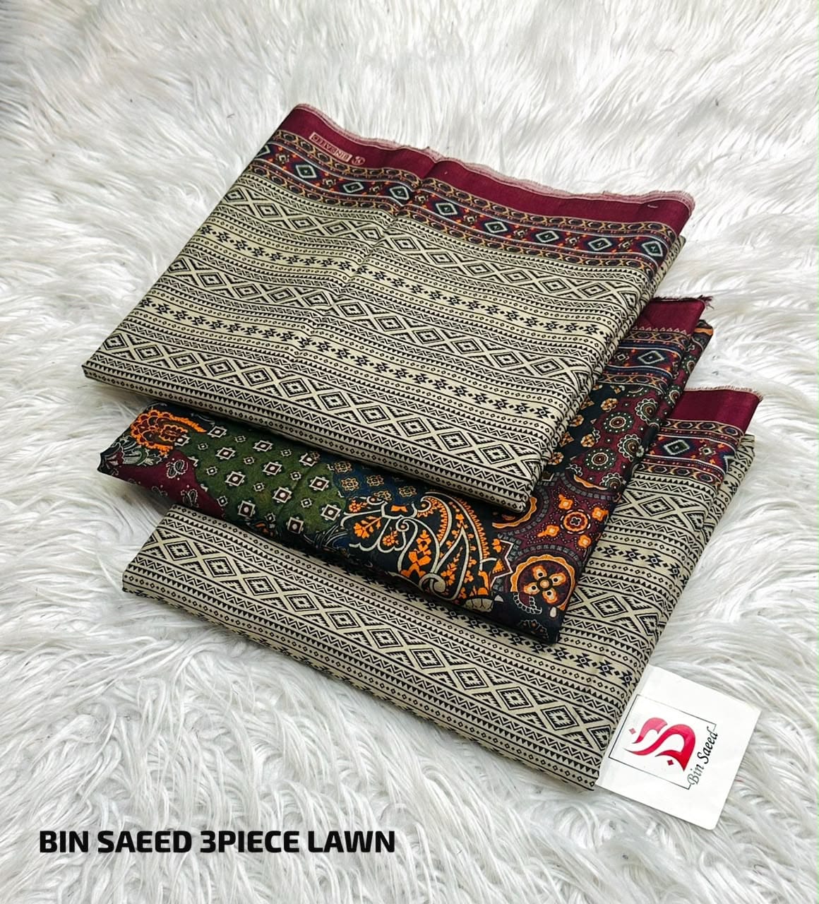 Bin Saeed Stitched 3 Piece