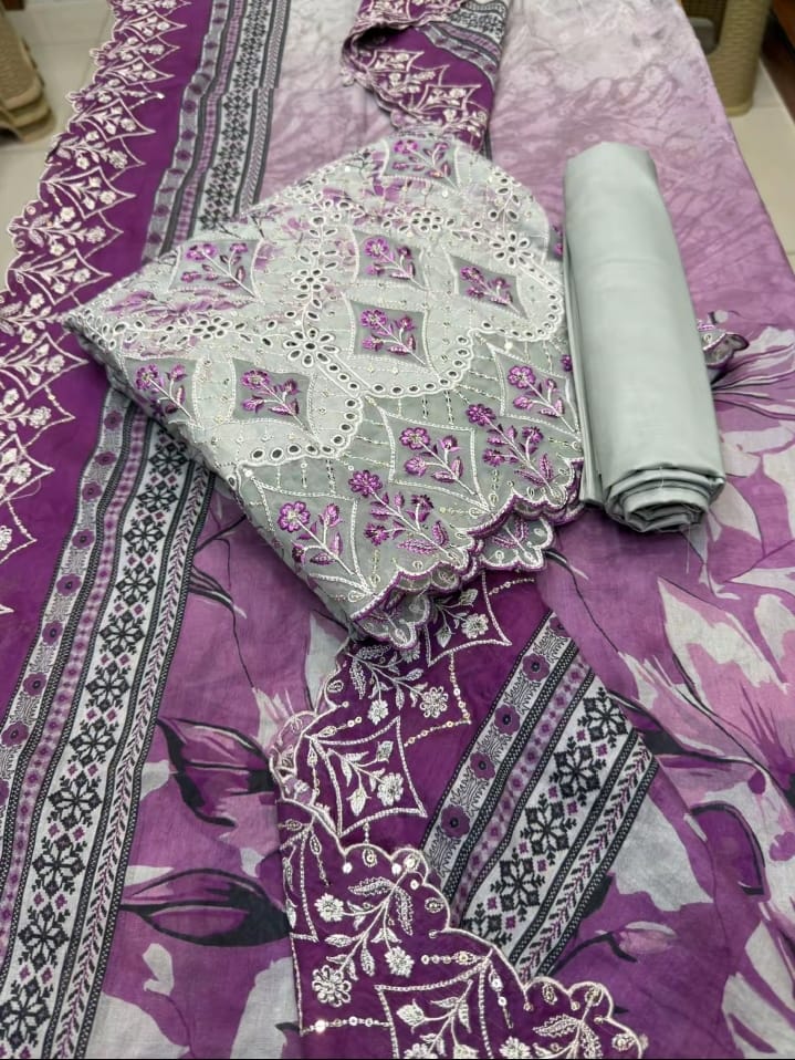 Bin Saeed 3 Piece Embroidered Lawn