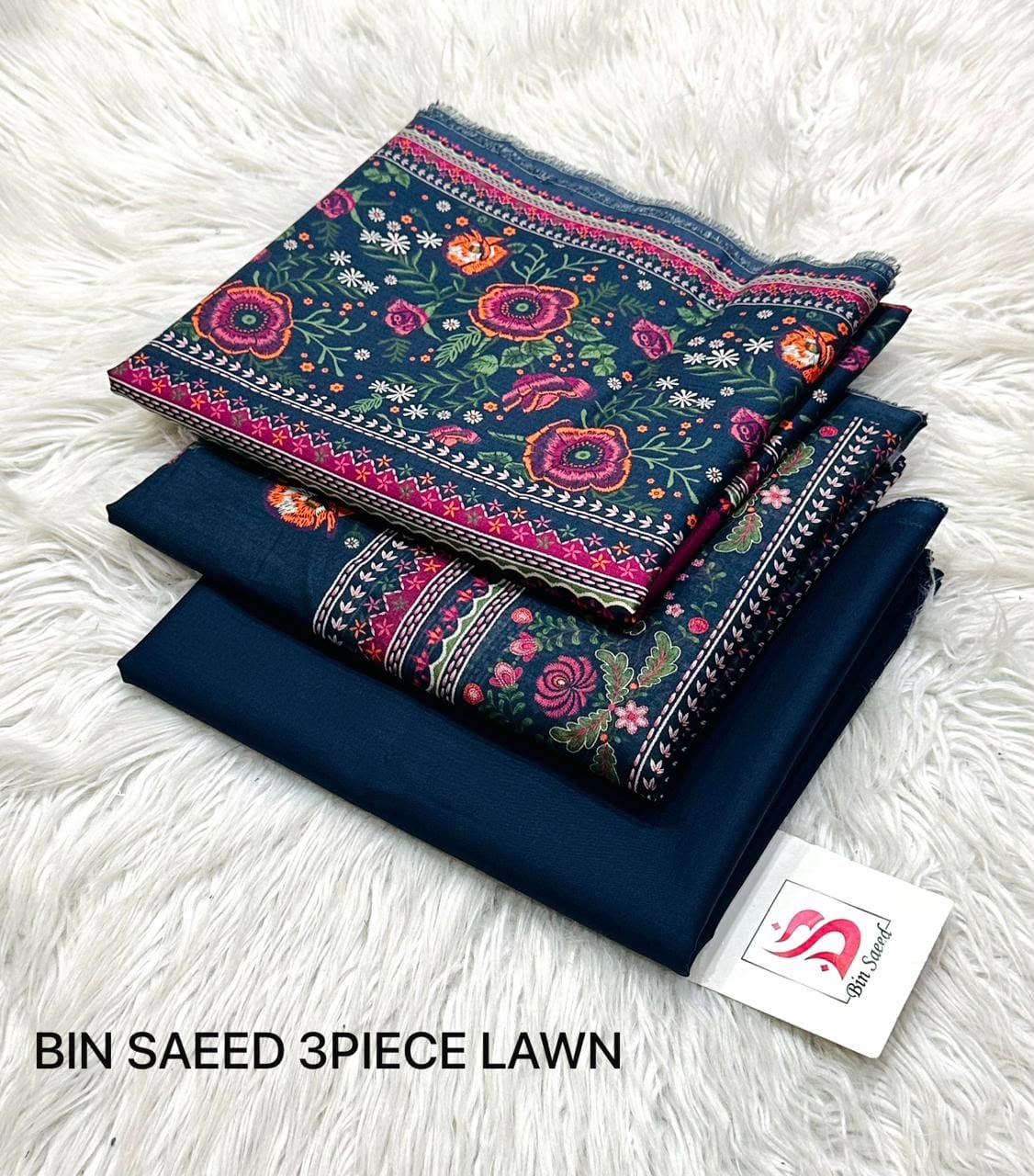 Bin Saeed Stitched 3 Piece